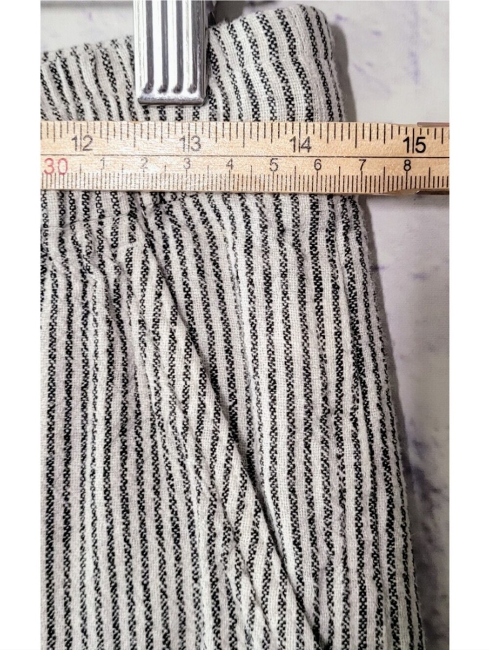 J Crew Womens Linen Blend Drawstring Shorts Navy Blue stripe Size XS Nautical - Picture 3 of 7
